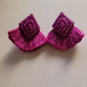 Sugarfix  Purple Fringe Earrings